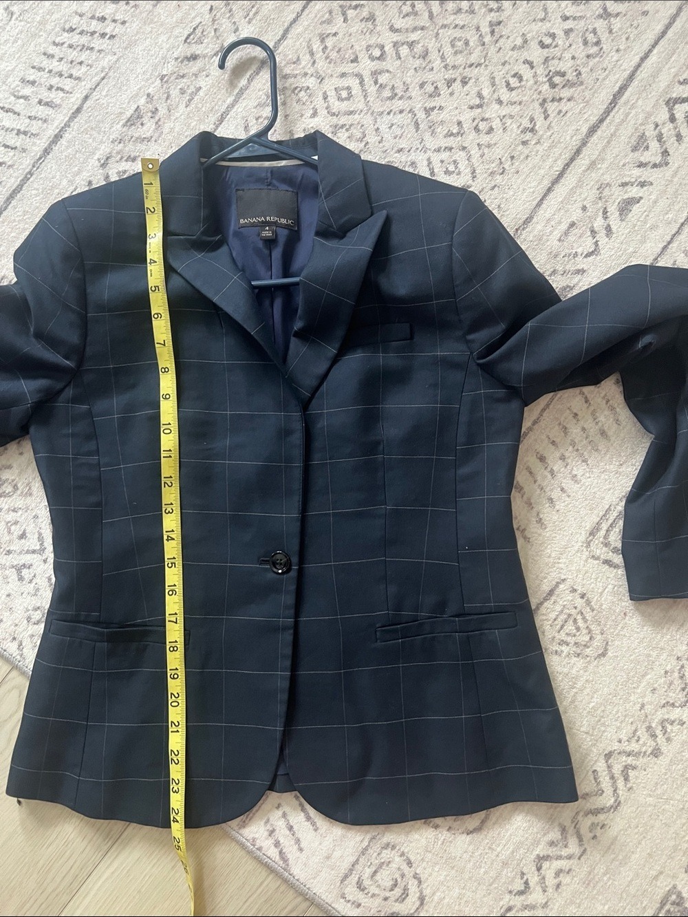 Banana Republic Navy Windowpane Two-Piece Suit - Picture 5 of 16